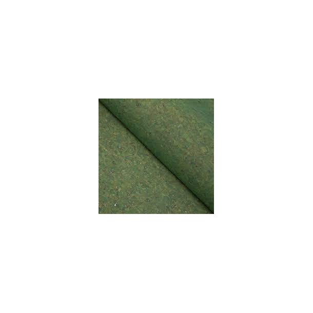 Agglomerate Grass Dark Green Cork Fabric