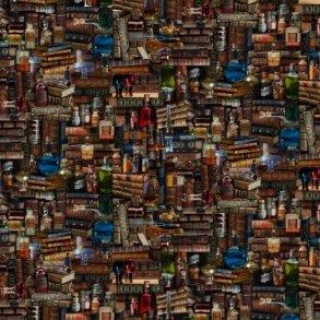 Mystic Library Packed Magic Books & Potions Multi