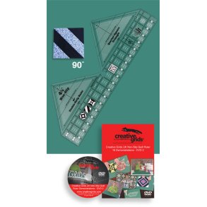 90 Double-Strip Ruler, Non-Slip 4 inch