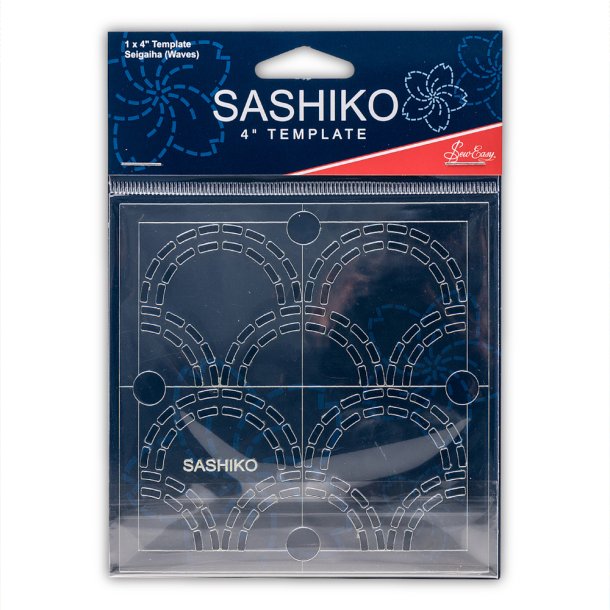 Sashiko 4" skabelon Seigaiha (Waves)