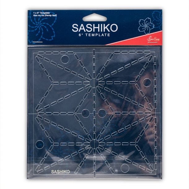 Sashiko 6" skabelon Asa No Ha (Hemp Leaf)