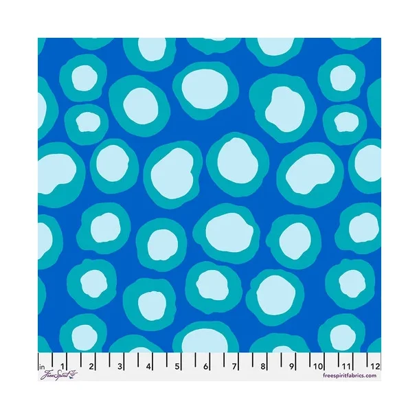 Kaffe Fassett Collective, Fish Lips, Blue by Kaffe Fassett
