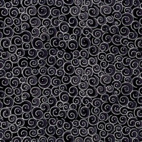Spirals Metallic, Black