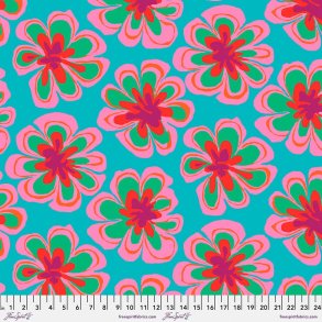 Kaffe Fassett Collective, Funky Flora - Aqua by Kaffe Fassett