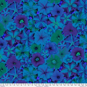 Stash, Petunias Blue by Kaffe Fassett