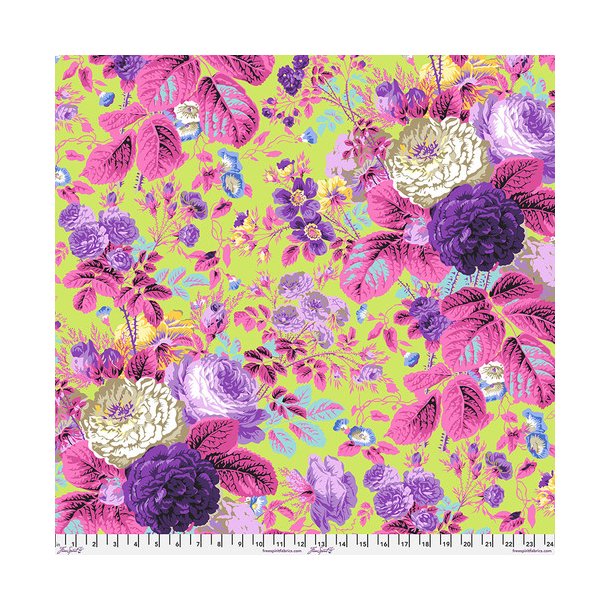 Gradial Floral, Lime by Kaffe Fassett