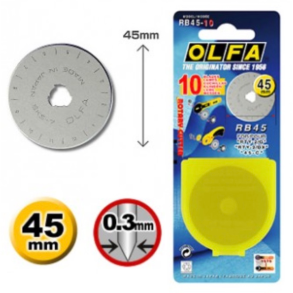 OLFA Klinge til rullesk�rer 45mm, 10 stk 
