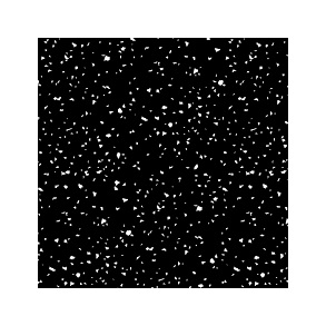 Confetti White on Black