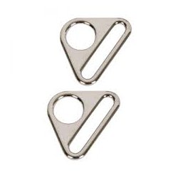 Trekantet ring til stropper, s�lv 1"