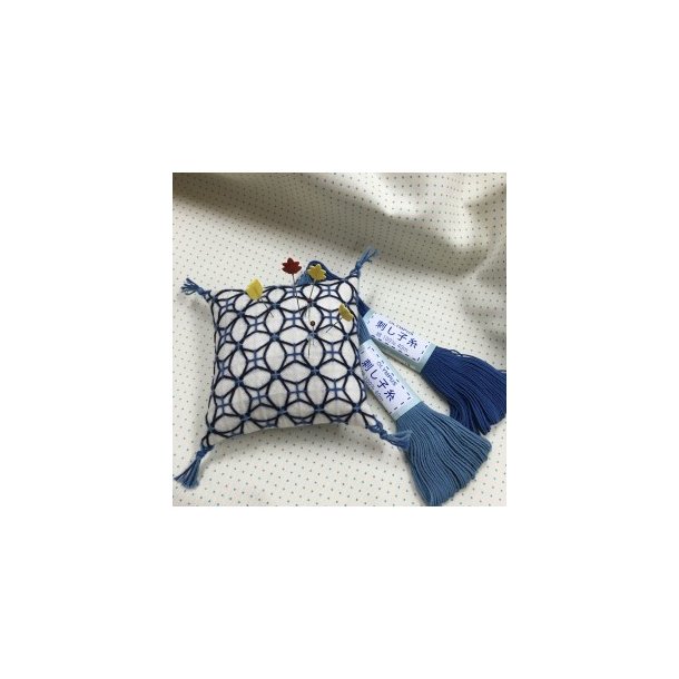 Hydrangea Pincushion Hitomezashi (One Stitch) Kit