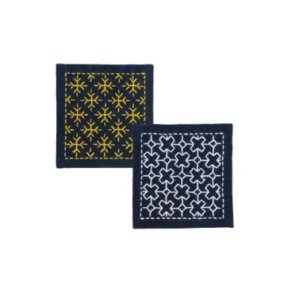Olympus One Stitch Sashiko Kit Coaster - Snow Crystal & Cross
