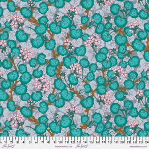 Kaffe Fassett Collective, Climbing Geraniums, Grey by Kaffe Fassett