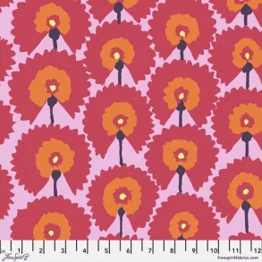 Kaffe Fassett Collective, Regal Fans, Red by Kaffe Fassett