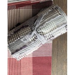 Garn Farvet Sakizome Bomulds Stof Rulle Tern Bl�