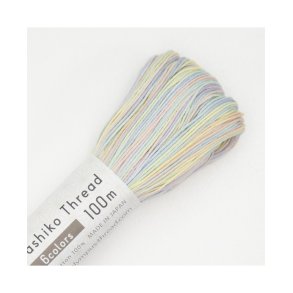 Sashiko tr�d Variegated soft rainbow, 100 m