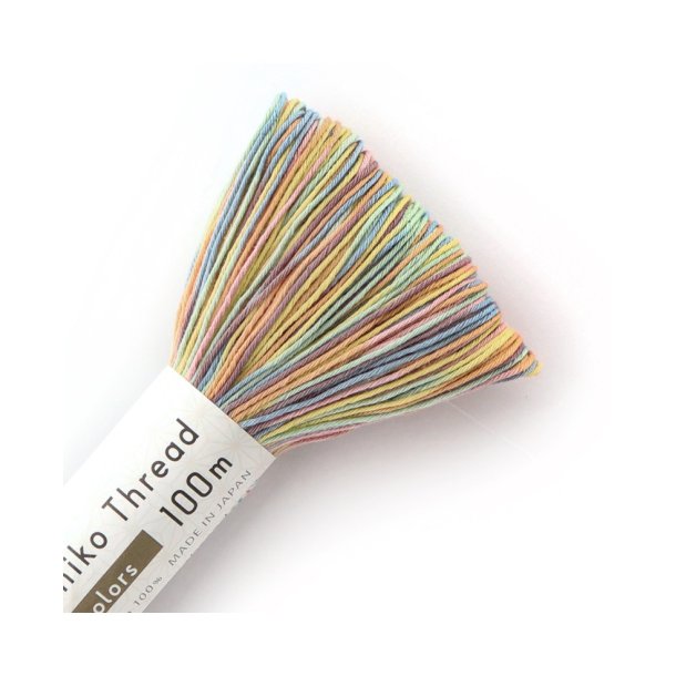 Sashiko tr�d Variegated Rainbow Pastel 100 m