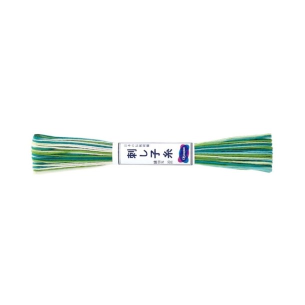 Sashiko trd Variegated Green, 20 m
