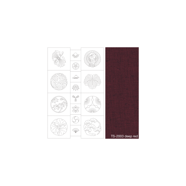 Susan Briscoe Sashiko Panel Red