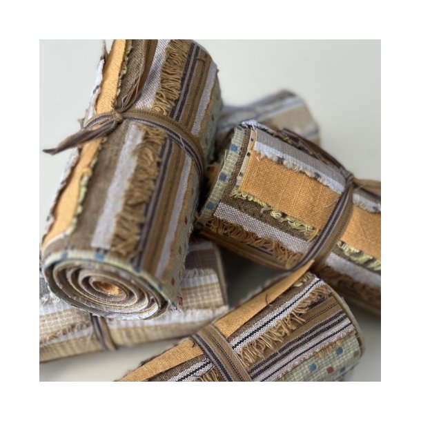 Garn Farvet Sakizome Bomulds Stof Rulle Gul